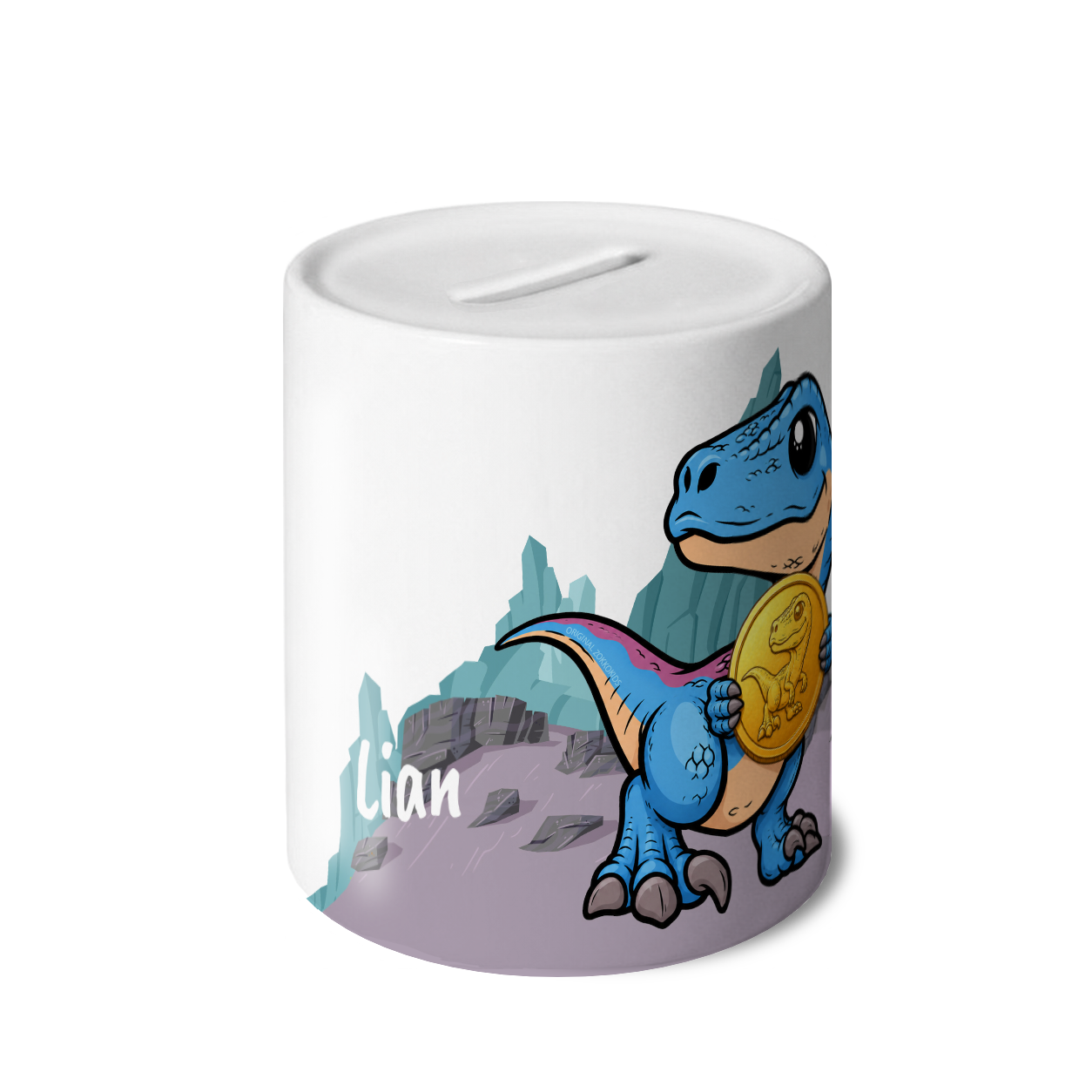 Spaarpot Zino de Dino met naam